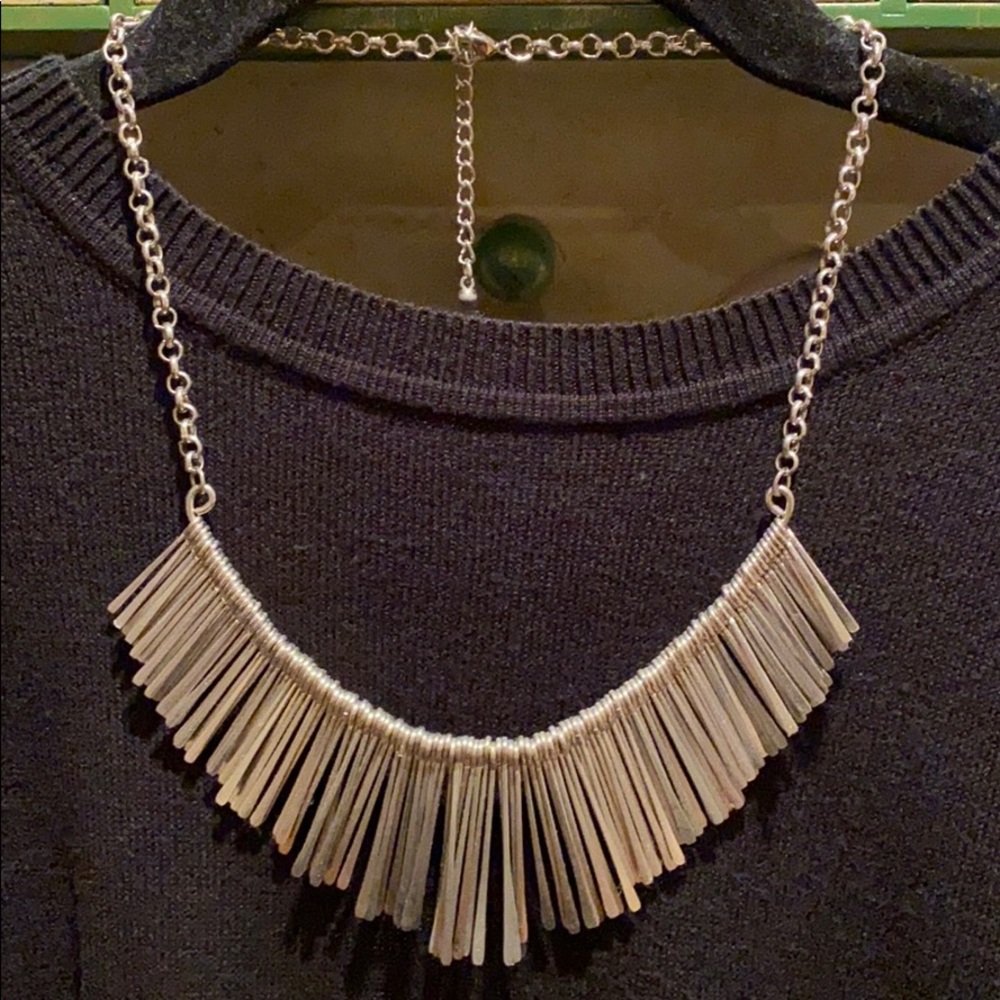 Silver Toned Statement Necklace